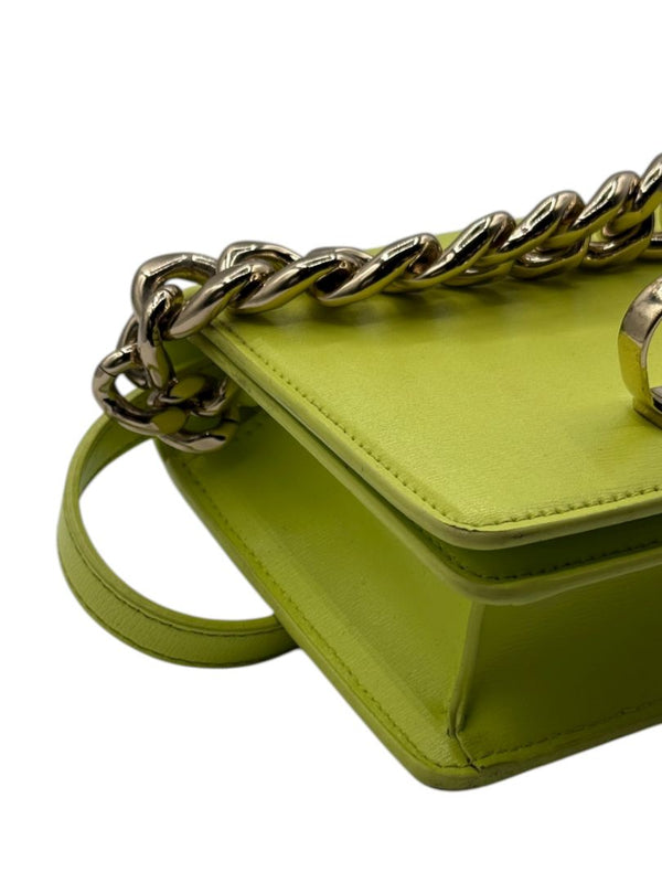 Alexander McQueen Women’s Lichen Green Leather Knuckle Mini Shoulder Bag