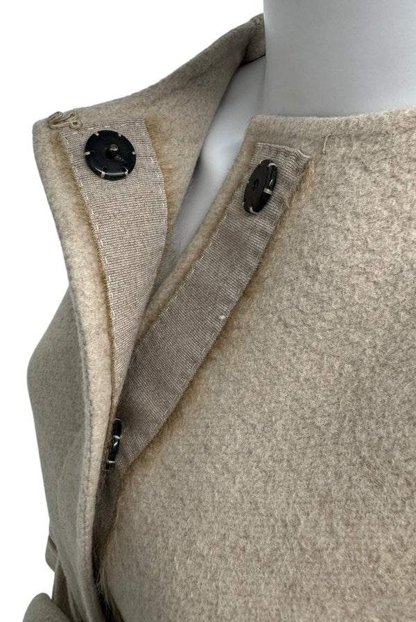 Max Mara Atelier Crewneck Long-Sleeved Coat - Size 2