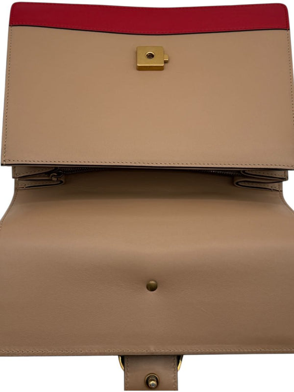 Gucci Beige/Red/Green Leather Dionysus Medium Top Handle