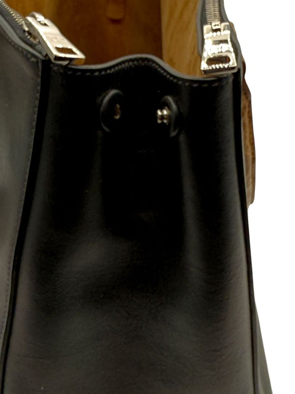 Prada Galleria Double Zip Tote in Nero & Sughero