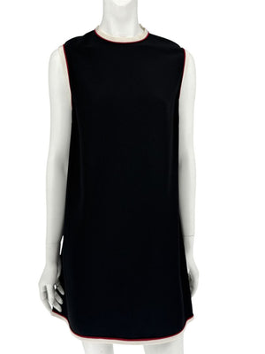 Gucci Black Sleeveless Mini Dress with Contrast Trim – Size IT 46 / US 10