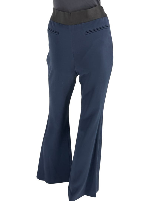Pamella Roland Navy Wide-Leg Pants – Large
