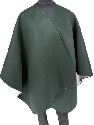 Pamella Roland Forest Green Wool Cape – O/S