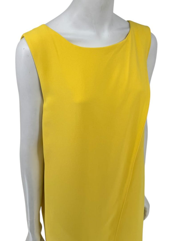 Pamella Roland Yellow Draped Overlay Jumpsuit – Large