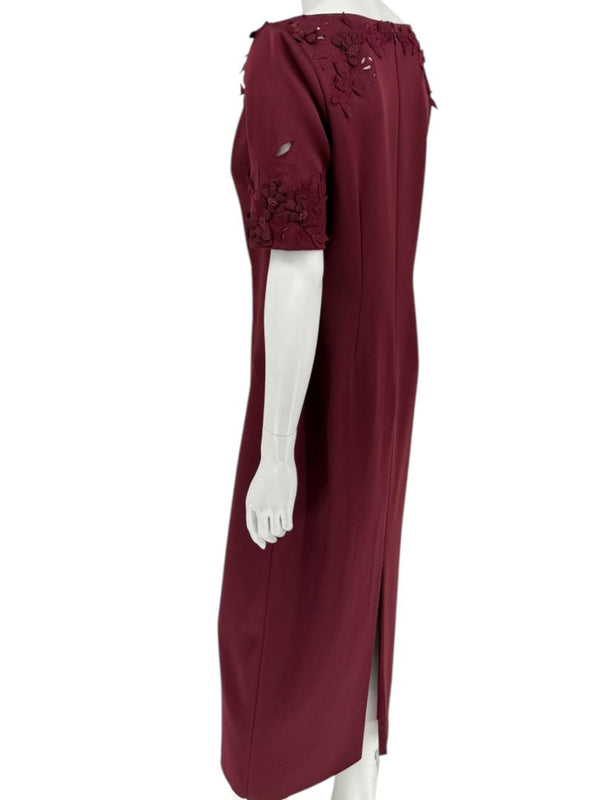 Pamella Roland Burgundy Embellished 2-Piece Set – Large