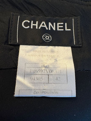Chanel Black Flounce-Hem Skirt – Size FR 42 (US 10)