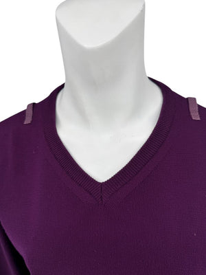Burberry London Plum Merino Wool Sweater – Size S Mens