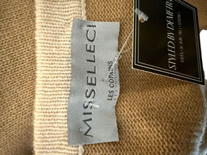 Misselle Les Copains Tan Embellished Crest Sweater Vest – Size L