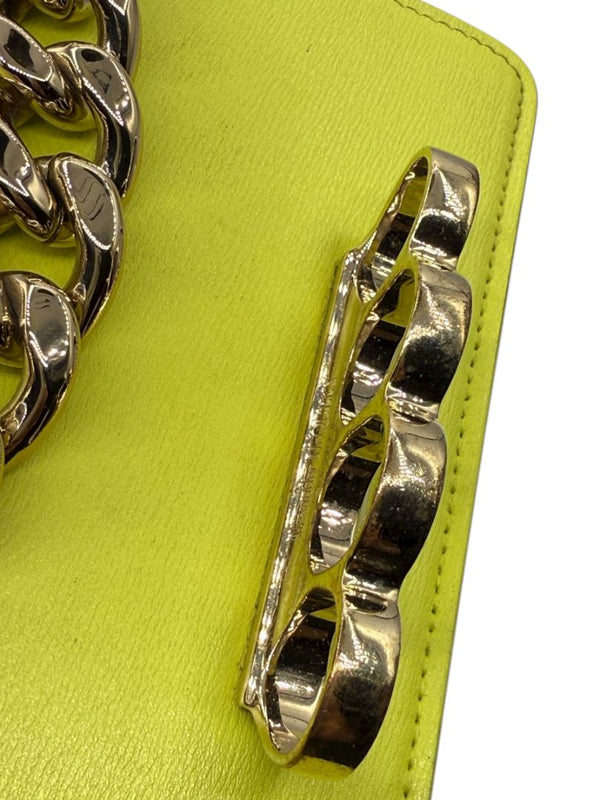 Alexander McQueen Women’s Lichen Green Leather Knuckle Mini Shoulder Bag