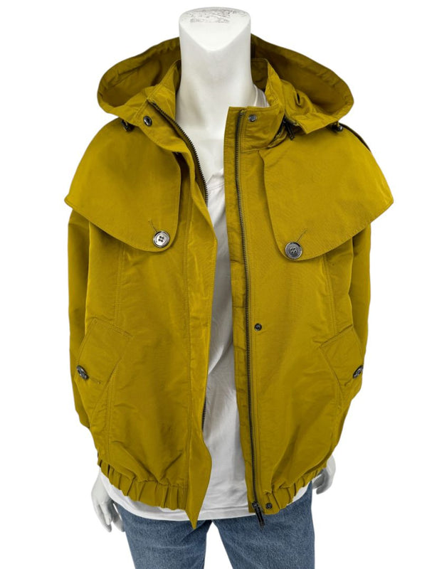 Burberry London Mustard Yellow Hooded Utility Jacket – Size L