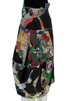 Comme des Garçons Printed Patchwork Skirt – Size XS - Made In Japan