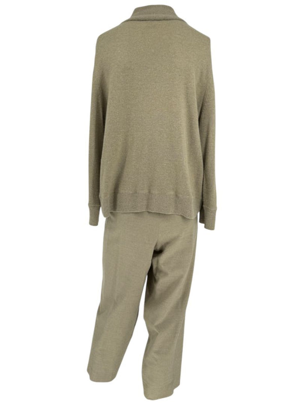 Lafayette 148 New York Cashmere Sweater & Knit Pant Coordinating Set – Size: XL