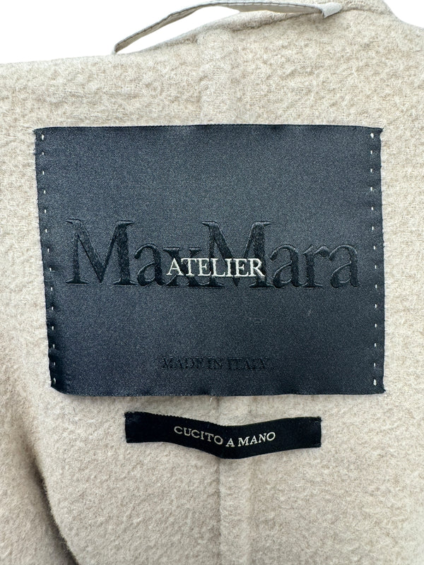 Max Mara Atelier Crewneck Long-Sleeved Coat - Size 2