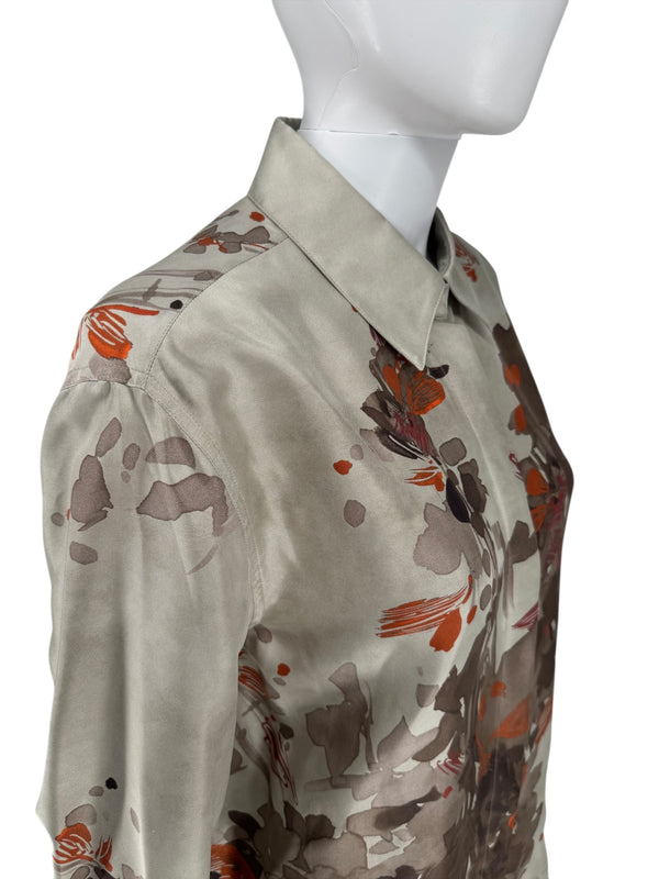 Agnona Printed Silk Shirt – Size 44 (IT)