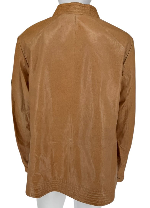 Brunello Cucinelli Leather Moto Jacket – Size 44  Brand New