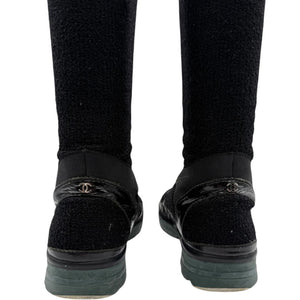 Chanel Mixed-Media High-Top Sneakers – Size 40