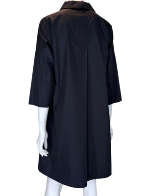 Akris Punto Black Cotton Shirt Dress with Button Detail – Size US 2