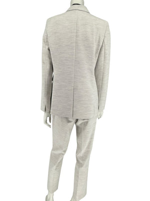Akris Punto Light Grey Mélange Blazer & Pants Suit Set – Size US 10