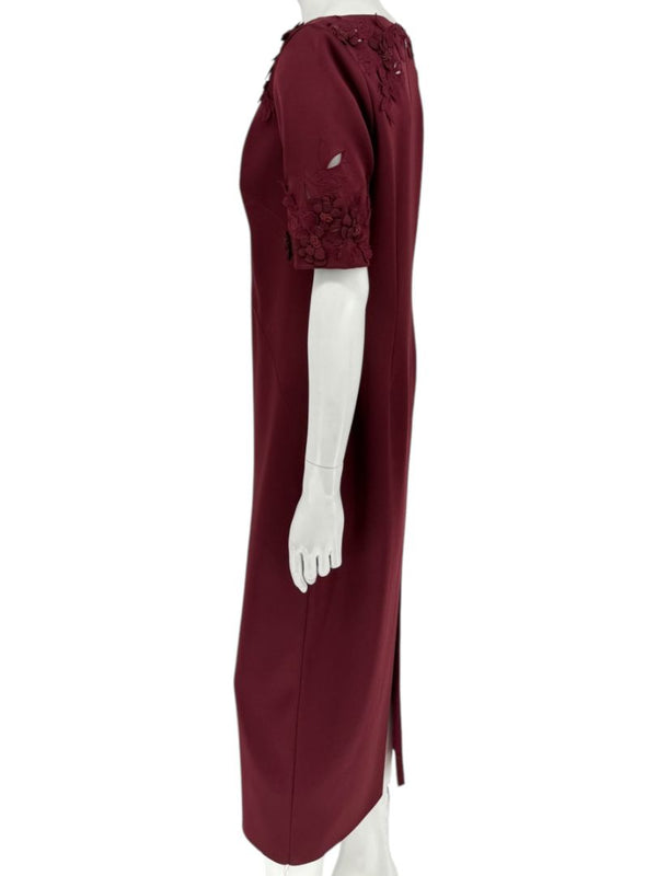 Pamella Roland Burgundy Embellished 2-Piece Set – Large