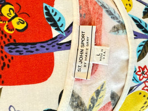 St. John Sport by Marie Gray Fruit & Butterfly Print T-Shirt &amp; Denim-Style Jacket Set – Size XL