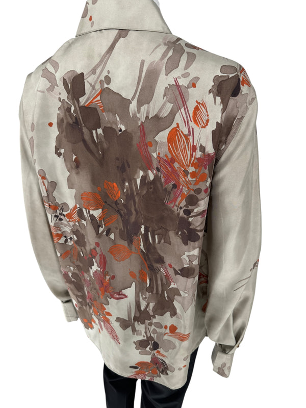Agnona Printed Silk Shirt – Size 44 (IT)