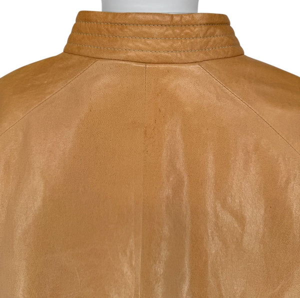 Brunello Cucinelli Leather Moto Jacket – Size 44  Brand New