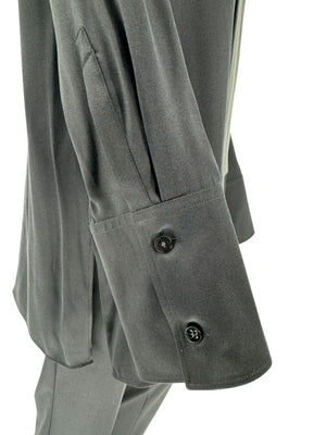 Jil Sander Silk Tie-Neck Blouse in Black – Size 34