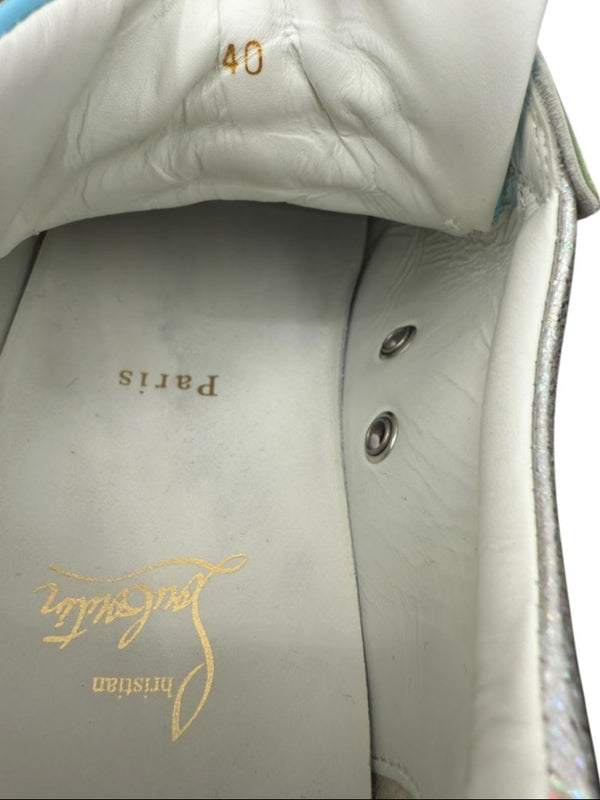 Christian Louboutin Vieira Fun Patent Leather Low-Top Sneakers – Size 39.5