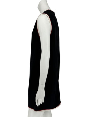 Gucci Black Sleeveless Mini Dress with Contrast Trim – Size IT 46 / US 10