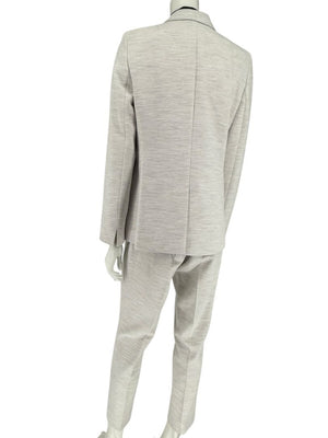 Akris Punto Light Grey Mélange Blazer & Pants Suit Set – Size US 10