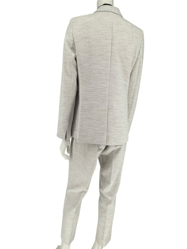 Akris Punto Light Grey Mélange Blazer & Pants Suit Set – Size US 10