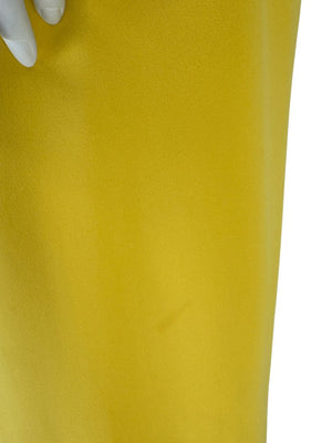 Pamella Roland Yellow Draped Overlay Jumpsuit – Large