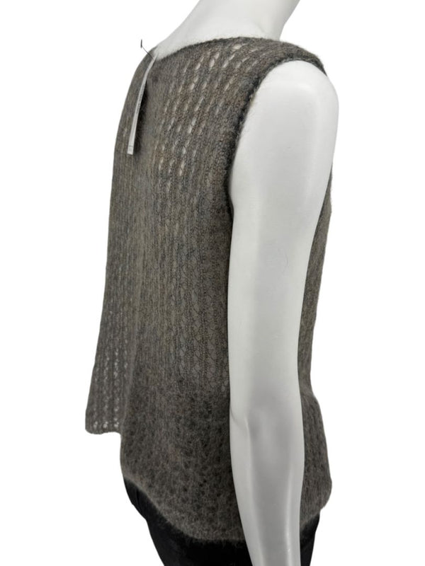 Linda Allard Ellen Tracy “Sage” Mohair Blend Open-Knit Tank – Size XL