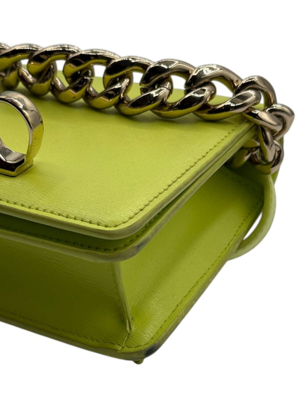 Alexander McQueen Women’s Lichen Green Leather Knuckle Mini Shoulder Bag