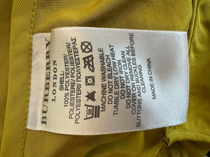 Burberry London Mustard Yellow Hooded Utility Jacket – Size L