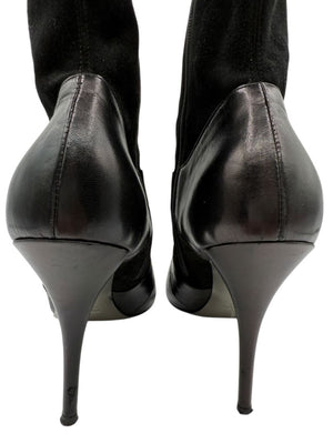 Miu Miu Women’s Black Leather & Suede Ankle Boots – Size 37