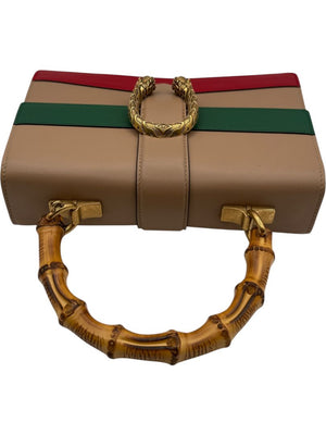Gucci Beige/Red/Green Leather Dionysus Medium Top Handle