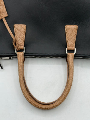 Prada Galleria Double Zip Tote in Nero & Sughero