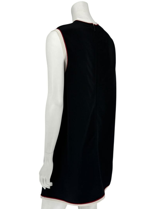 Gucci Black Sleeveless Mini Dress with Contrast Trim – Size IT 46 / US 10