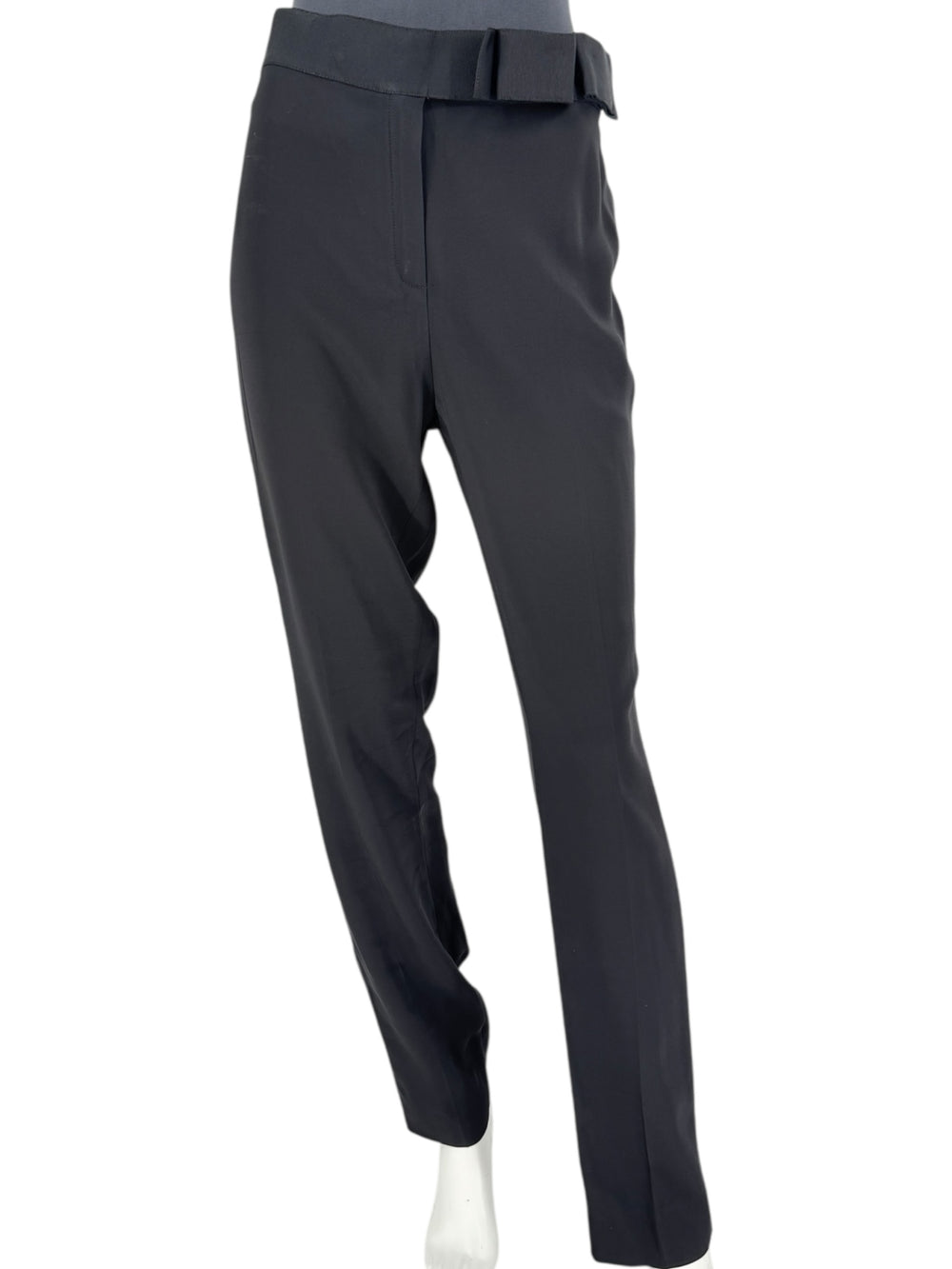 Lanvin Black Tailored Tuxedo-Style Pants with Grosgrain Side Panels – Size IT 44