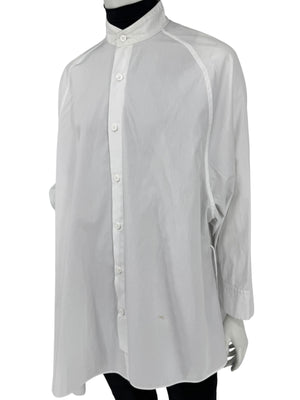 Yohji Yamamoto White Asymmetric Back-Drape Shirt Dress – Size 1