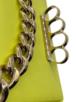 Alexander McQueen Women’s Lichen Green Leather Knuckle Mini Shoulder Bag