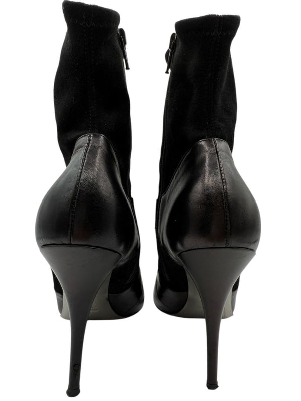 Miu Miu Women’s Black Leather & Suede Ankle Boots – Size 37
