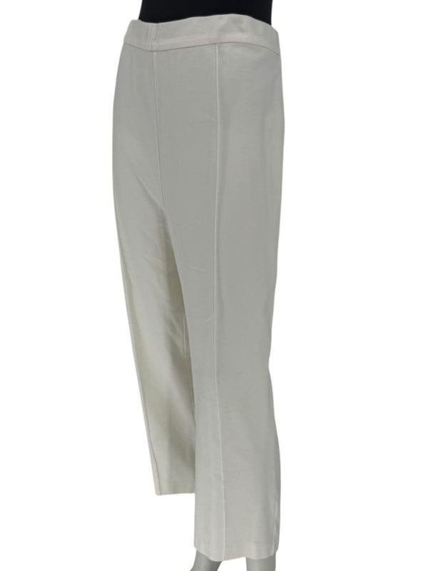 Joan Vass Ivory Stretch Knit Pull-On Pants – Size 2X