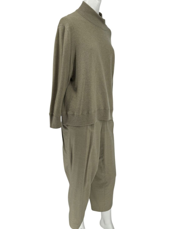 Lafayette 148 New York Cashmere Sweater & Knit Pant Coordinating Set – Size: XL