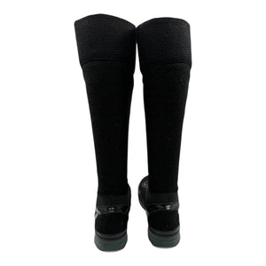 Chanel Mixed-Media High-Top Sneakers – Size 40