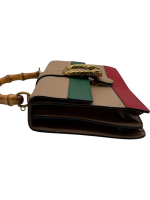 Gucci Beige/Red/Green Leather Dionysus Medium Top Handle