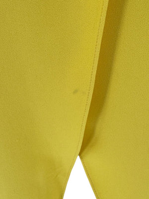 Pamella Roland Yellow Draped Overlay Jumpsuit – Large