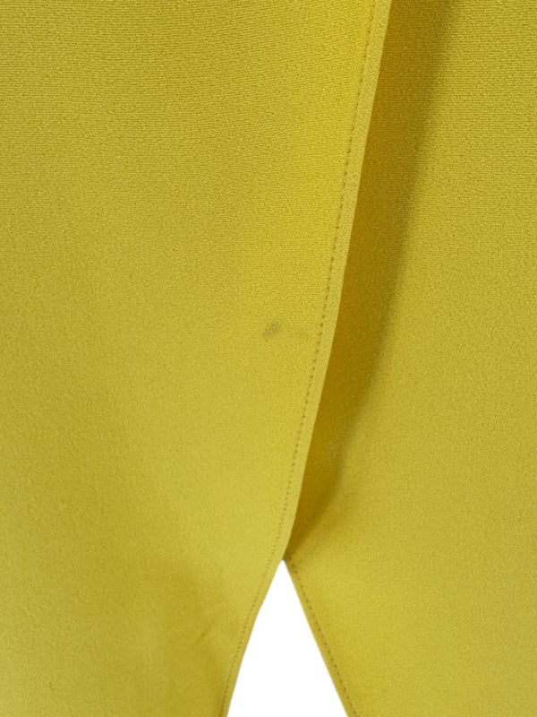 Pamella Roland Yellow Draped Overlay Jumpsuit – Large