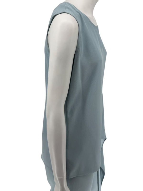 Pamella Roland Blue Draped Tunic & Pants Set Women’s Evening Formal 2 Piece – Size L